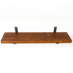 Toolty Rustic Handmade Wall Shelf, Wall Mounted, 90Cm X 17.5Cm Up Design, Walnut, Handcrafted Vintage Style - thumbnail 4