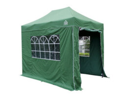 All Seasons Gazebos 3X2 Full Waterproof Pop Up Gazebo With 4 Heavyweight Side Panels And Accessories Green
