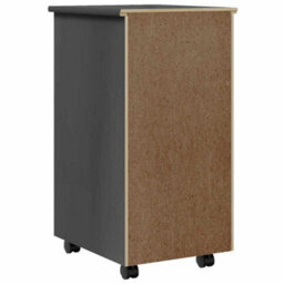 Walplus Rolling Cabinet With Drawers Moss Grey Solid Wood Pine - thumbnail 7