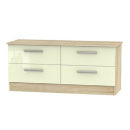Trent 4 Drawer Bed Box In Cream & Bardolino Oak (Ready Assembled)