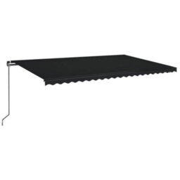 Berkfield Manual Retractable Awning 500X350 Cm Anthracite - thumbnail 2