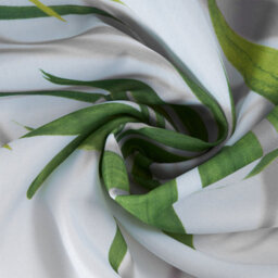 Neel Blue Palm Leaf Polyester Shower Curtain, Water-Resistant Bathroom Curtain With 12 Hooks - 180X200Cm - thumbnail 9