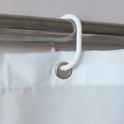 Neel Blue Palm Leaf Polyester Shower Curtain, Water-Resistant Bathroom Curtain With 12 Hooks - 180X200Cm - thumbnail 4