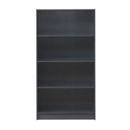 Bookcase Tall Wide In Dark Grey Storage Shelving For Home - thumbnail 4