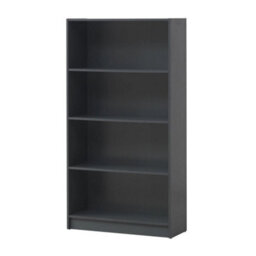 Bookcase Tall Wide In Dark Grey Storage Shelving For Home - thumbnail 5