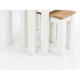 Oakham Kirkhaven Nest Of 3 Tables In Ivory And Oak - thumbnail 5