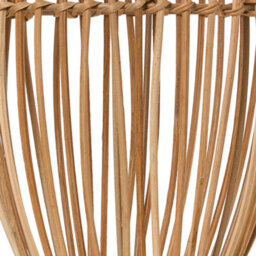 Wyld And Coco Natural Rattan Shade Pendant Lamp With Iron Frame, Warm Light, Large W66 X D66 X H150Cm - thumbnail 9