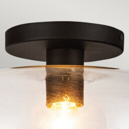 Luminosa Lighting Elstead Alora Mood Sylvia Bowl Semi Flush Ceiling Light Contemporary Matt Black 1X E27 - thumbnail 5