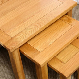 The Furniture Market Cheshire Oak Nest Of 3 Table Set - thumbnail 6