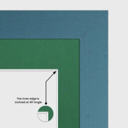 AK Frames 16X8 Navy Blue Modern Multi Photo Frame With Emerald Mount - Holds 3 Apertures (3X) 7X5 Photos - thumbnail 7