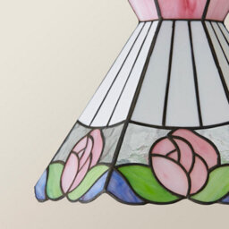 Valuelights Evelyn Tiffany Rose Ceiling Lamp Shade And Bulb (D)26.5Cm - thumbnail 5