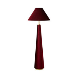 Valuelights Martha Conical Burgundy Velvet Midi Floor Lamp - thumbnail 8