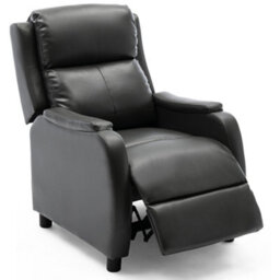 More4Homes Churwell Bonded Leather Pushback Recliner Armchair Sofa Cinema Chair Reclining (Grey) - thumbnail 3