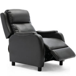 More4Homes Churwell Bonded Leather Pushback Recliner Armchair Sofa Cinema Chair Reclining (Grey) - thumbnail 4