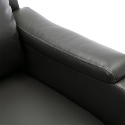 More4Homes Churwell Bonded Leather Pushback Recliner Armchair Sofa Cinema Chair Reclining (Grey) - thumbnail 6