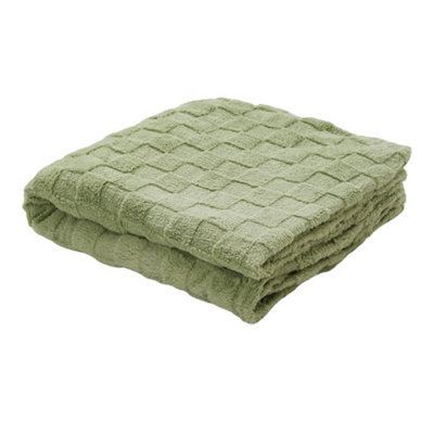 Living And Home Checkered Soft Warm Reversible Checkered Throw Blanket Green 150Cm W X 200Cm D Living Room Bedroom Patio - image 1