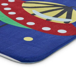 Blue Wool Easy To Clean Graphics Pictorial Handmade Kids Modern Rug For Living Room, Bedroom - 100Cm X 150Cm - thumbnail 5