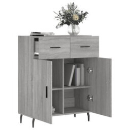 Berkfield Sideboard Grey Sonoma 69.5X34X90 Cm Engineered Wood - thumbnail 4