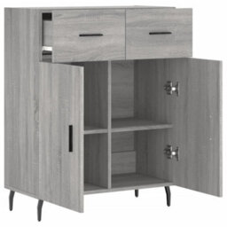 Berkfield Sideboard Grey Sonoma 69.5X34X90 Cm Engineered Wood - thumbnail 5