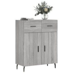 Berkfield Sideboard Grey Sonoma 69.5X34X90 Cm Engineered Wood - thumbnail 3