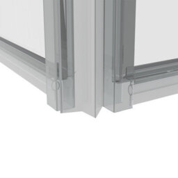 Sundaze 6mm Toughened Safety Glass L Shaped Shower Bath Screen Hinged Return Chrome - thumbnail 5