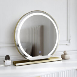 CARME Home Eden Gold Frameless Touch Sensor Led Light Mirror - thumbnail 2