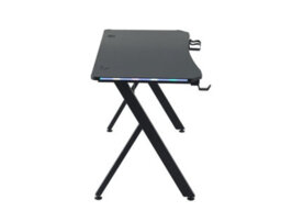 Gaming Desk With Rgb Led Lighting Home Office Desk Ergonomic Gamer Workstation With Mouse Pad - thumbnail 3