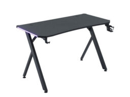 Gaming Desk With Rgb Led Lighting Home Office Desk Ergonomic Gamer Workstation With Mouse Pad - thumbnail 2