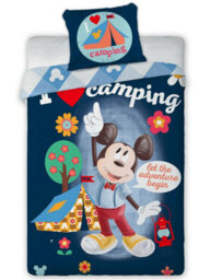 Disney Mickey Mouse Camping 100% Cotton Single Duvet Cover Set - European Size - thumbnail 1