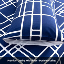 Pamposh 4 Pcs Super King Size Duvet Cover Sets With Matching White Superking Size Fitted Sheets Premium Microfibre Reversible - thumbnail 7
