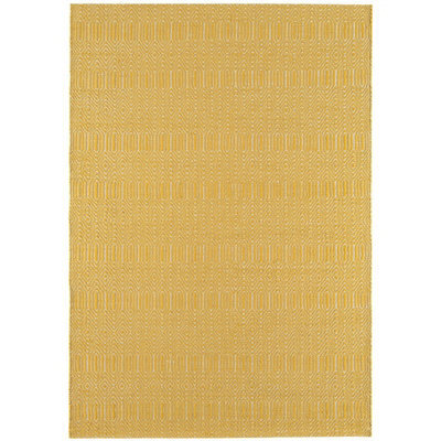 Modern Rug, Handmade Wool Rug For Livingroom, Easy To Clean Cotton Geometric Rug, 4mm Thick Mustard Rug-160Cm X 230Cm - image 1