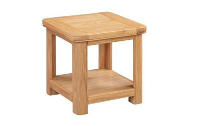 Buttercup Farm Bologna Lamp Table With Shelf - D50 X W50 X H50 Cm - Oak - image 1