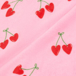 Ohs Cherry Print Flannel Fleece Throw Blanket Soft Bedspread, Pink - 125 X 150 Cm - thumbnail 5