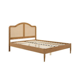 Wyld Haus Nenagh 4Ft6 Double Bed With Curved Rattan Headboard - thumbnail 3