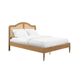 Wyld Haus Nenagh 4Ft6 Double Bed With Curved Rattan Headboard - thumbnail 4