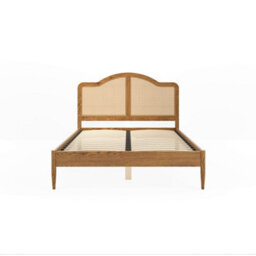 Wyld Haus Nenagh 4Ft6 Double Bed With Curved Rattan Headboard - thumbnail 2