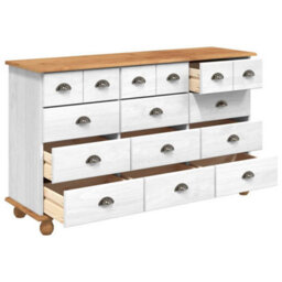 Walplus Chest Of Drawer Askim White 79 X 40 X 133.5 Cm Solid Pine Wood - thumbnail 5