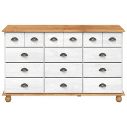 Walplus Chest Of Drawer Askim White 79 X 40 X 133.5 Cm Solid Pine Wood - thumbnail 6