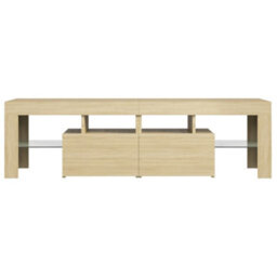 Vidaxl Tv Cabinet With Led Lights Sonoma Oak 140X36.5X40 Cm - thumbnail 8