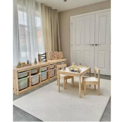 Abaseen Kids Table And Chair Set White/pine Children Activity Wooden - thumbnail 8