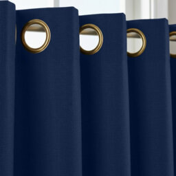 Moonlight Bedding Blackout Polyester Curtain Thermal Natural Navy Curtains With Eyelet Header (Single) 66X84Inch (168X213Cm) - thumbnail 2
