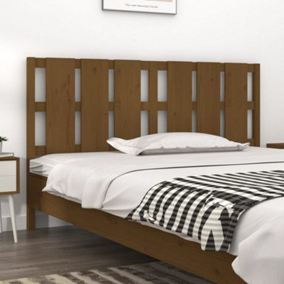 Berkfield Bed Headboard Honey Brown 165.5X4X100 Cm Solid Wood Pine - image 1