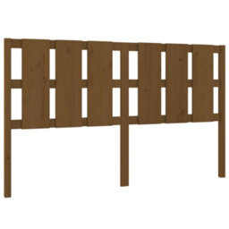 Berkfield Bed Headboard Honey Brown 165.5X4X100 Cm Solid Wood Pine - thumbnail 2