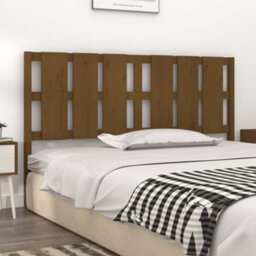 Berkfield Bed Headboard Honey Brown 165.5X4X100 Cm Solid Wood Pine - thumbnail 3