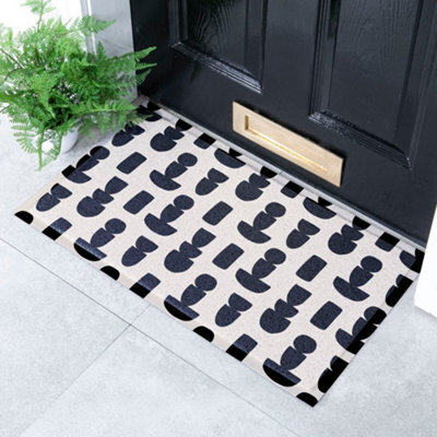 Native Natural Clay Bowl Abstract Pattern Indoor & Outdoor Doormat - 70X40Cm - image 1