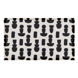 Native Natural Clay Bowl Abstract Pattern Indoor & Outdoor Doormat - 70X40Cm - thumbnail 2