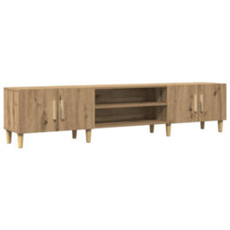 Berkfield Durable Tv Cabinet Artisan Oak 180X31.5X40 Cm Engineered Wood - thumbnail 1