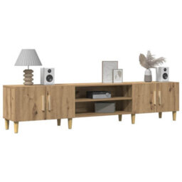 Berkfield Durable Tv Cabinet Artisan Oak 180X31.5X40 Cm Engineered Wood - thumbnail 3