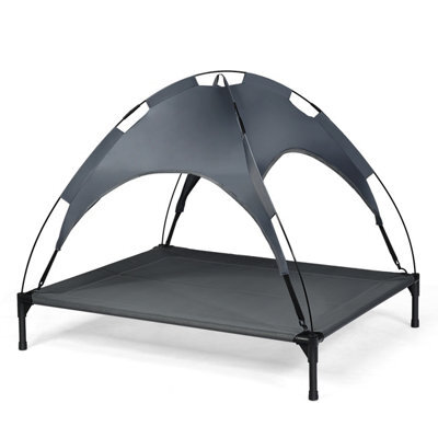 Costway Dog Bed Cat Cot Elevated Pet Tent With Detachable Canopy - image 1