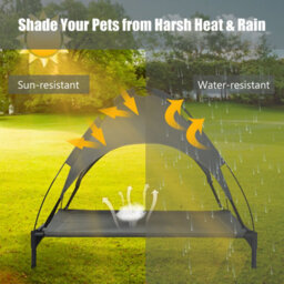 Costway Dog Bed Cat Cot Elevated Pet Tent With Detachable Canopy - thumbnail 6
